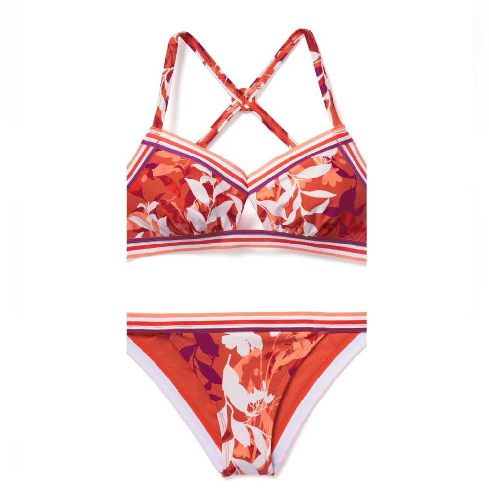Adore Me Red Floral Bikini Set